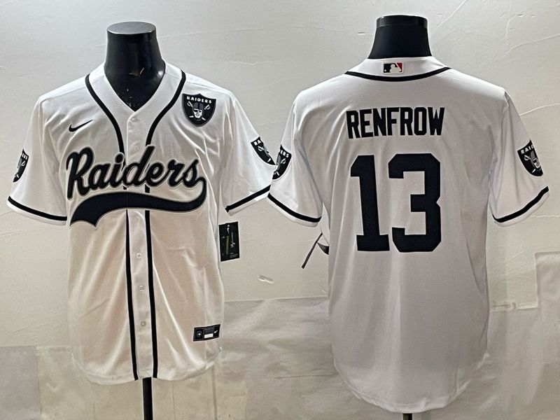 Men 2025 Oakland Raiders #13 Renfrow white 3th generation Joint Name Nike Limited NFL Jersey style 05